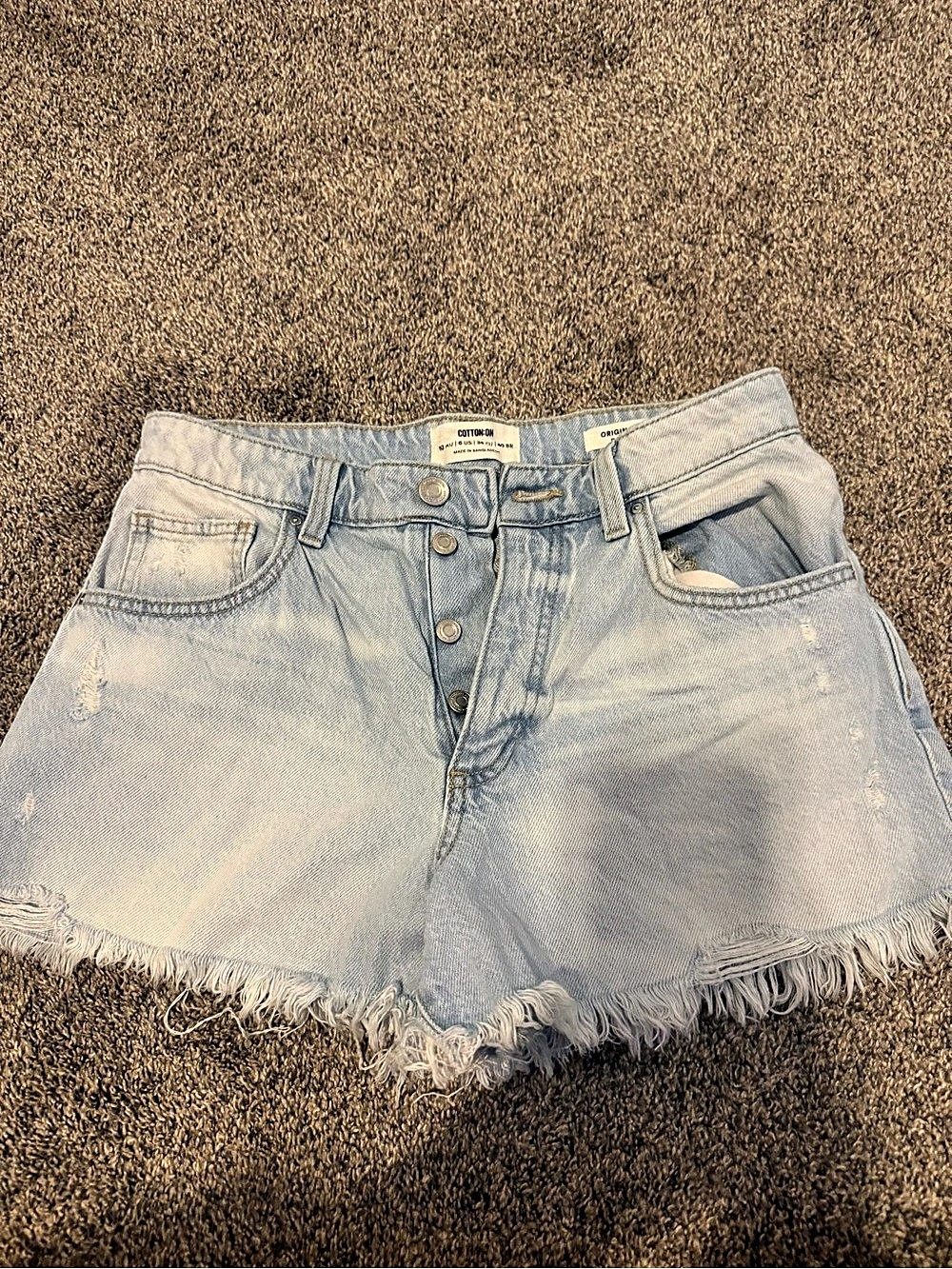 Cotton On Original Denim Cutoff Shorts Women's Blue